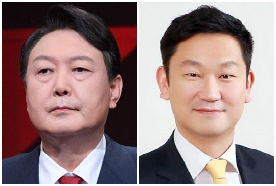 윤석열(왼쪽) 국민의힘 대선 후보와 곽상언 더불어민주당 선거대책위원회(이하 선대위) 대변인. <연합뉴스>